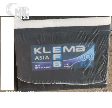 Аккумулятор KLEMA ASIA EFB Start-Stop  6СТ-75 R  EN 700A  263x175x225 мм